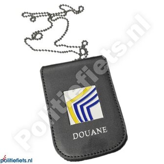 Legitimatiehouder met halsketting Douane Belgi&euml; nieuw logo