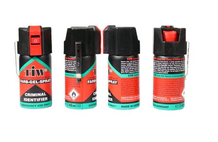 Zelfverdedigingsspray MET CLIP TIW - alternatief voor pepperspray. 