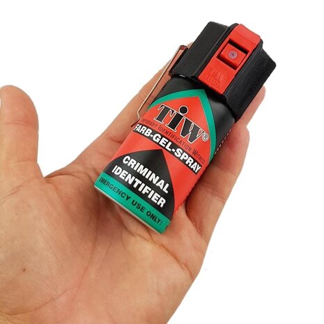 Zelfverdedigingsspray MET CLIP TIW - alternatief voor pepperspray. 