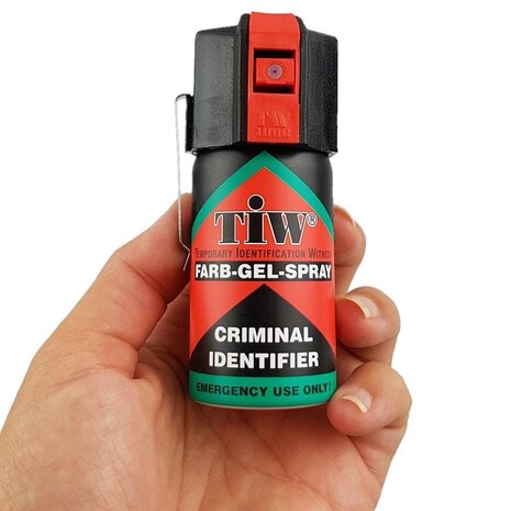 Zelfverdedigingsspray MET CLIP TIW - alternatief voor pepperspray. 