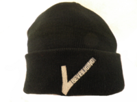 Commando muts zwart met V Beveiliging logo